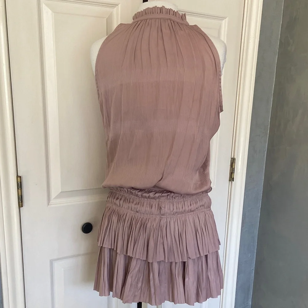 Anthropology Current Air Blush Pleated Mini Dress XS - Picture 3 of 14